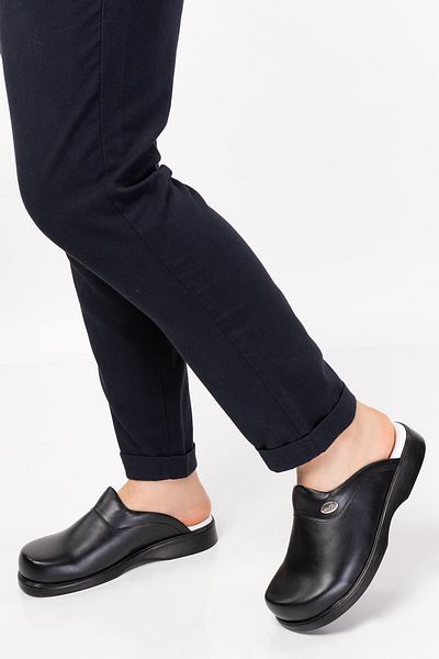 Sabo Medikal Unisex Women Men Black Hole-Free Classic Sabo Orthopedic Doctor Nurse Cook Kitchen Slippers