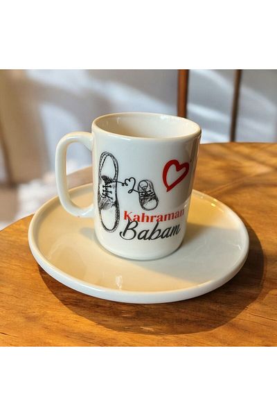 WPAWZ Father's Day Hero My Father Printed Porcelain Coffee Cup Set