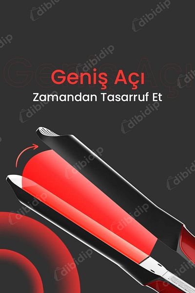 CMT مكواة فرد الشعر المغطاة بالسيراميك الأحمر