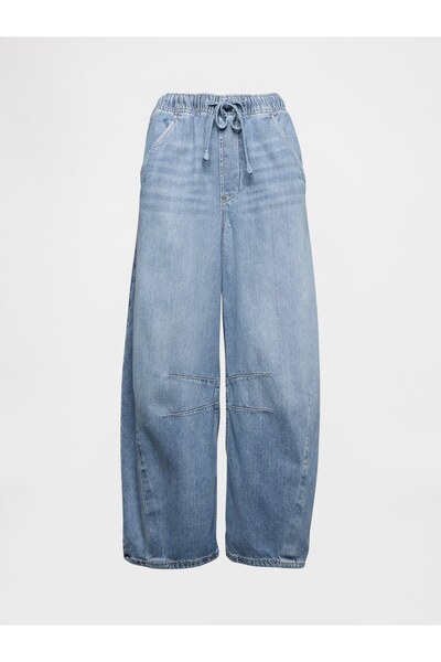 GAP Kadın Mavi Mid Rise UltraSoft Horseshoe Jean Pantolon