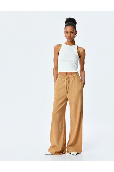 Koton beige Wide Leg Trousers
