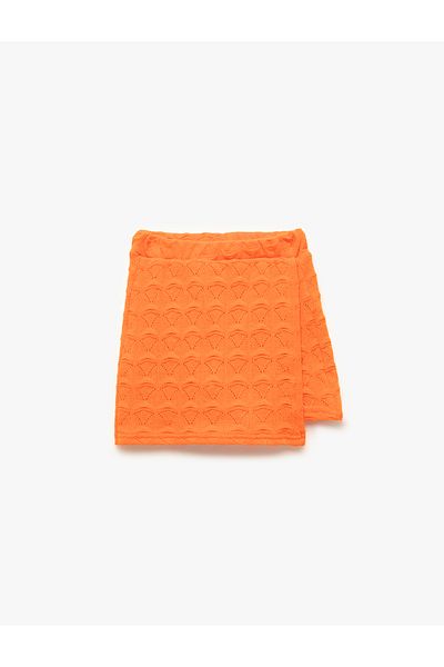 Koton Textured Mini Shorts Skirt with Elastic Waist