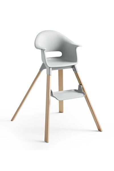 Stokke Clikk Mama Sandalyesi, 3 Kademeli Ayar, 5 Nokta Emniyet Kemeri, Tepsi ve Ayak Desteği Dahil