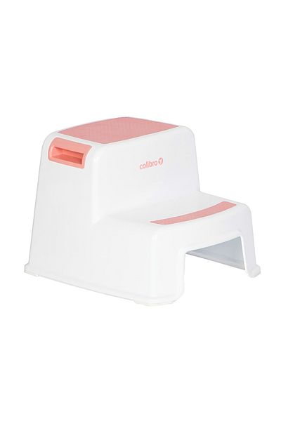 Colibro Colibro STEP TWO double children's step for the bathroom, with non-slip surface and base, Pink