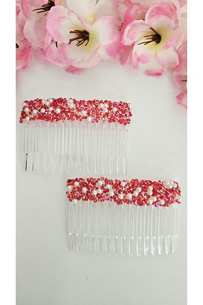 cityvision Stoned Side Comb Buckle 2 Pieces 7 cm