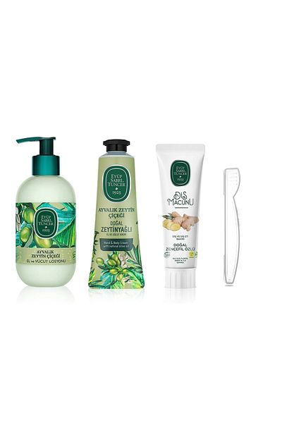 Eyüp Sabri Tuncer Eyüp Sabri̇ Tuncer Ayvalik Olive Flower Hand and Body Cream, Lotion and Ginger Dental Paste