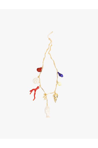 Koton Seashell Coral and Fish Charm Detailed Necklace - Koton X Melis Ağazat