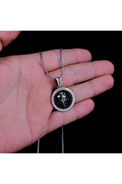 shop Mikro Taşlı Kartal 925 Ayar Gümüş Erkek kolye