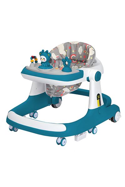 Teno Premergator Multifunctional pentru Bebelusi Teno®, tava cu 3 jucarii, 6-36 luni, albastru