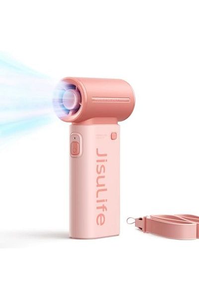 JISULIFE Portable Handheld Fan, Mini USB Rechargeable [18H Max Cooling Time], 5000mAh Small Battery