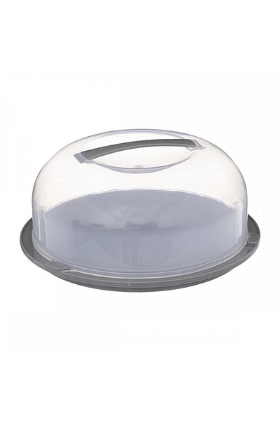 5 five simply smart 5FIVE plate with lid, round, gray, plastic, 28x11 cm