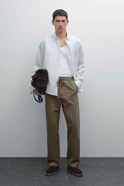 Massimo Dutti Pamuk karışımlı jogger fit pantolon