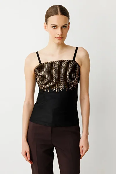 ON TRİKO Stoned Strap Blouse 50334-25