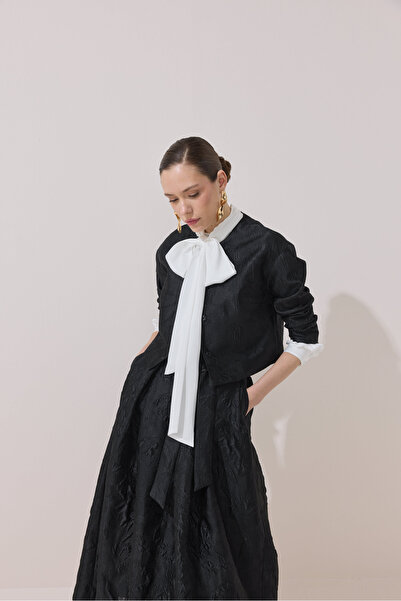 NUR KALAY COLLECTION Premium Jacquard Jacket Skirt Suit