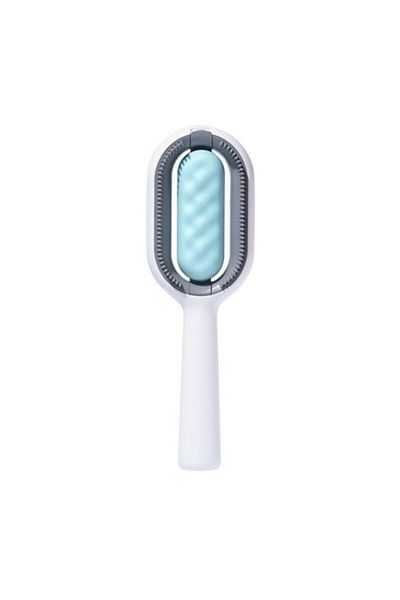 SMARTECH Pet Care Brush for Removing Animal Hair with Self-Cleaning Base, Hard Combs and Sticky Lint Roller,