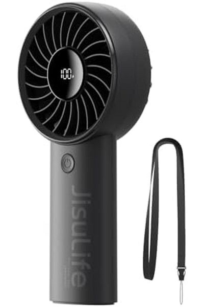 JISULIFE Handheld Mini Fan, 5000mAh Upgraded Portable Fan with Powerful Wind, USB Rechargeable Mini