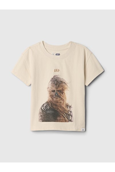 GAP Erkek Bebek Bej Gap Logo Star Wars Grafikli T-Shirt