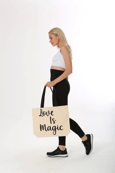 Emperium Baghashtag Love Is Magic Printed Canvas Tote Bag