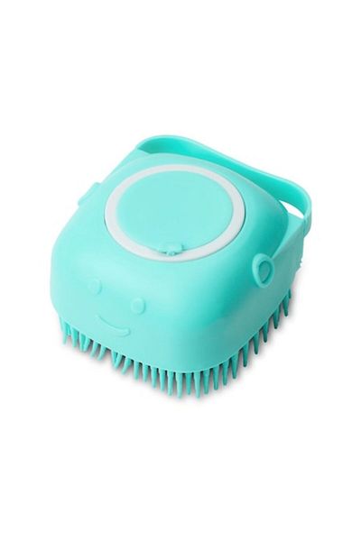 SMARTECH Burete de baie din silicon cu dozator - perie moale mini, reutilizabil, turcoaz