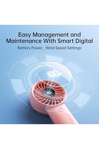 JISULIFE مروحة محمولة Life4، مروحة محمولة مطورة مع رياح قوية، قابلة لإعادة الشحن عبر USB بسعة 3600 مللي أمبير/ساعة