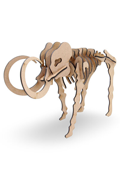 ALGWOOD 19 Parça Ahşap Mamut İskeleti Maketi - 3D Ahşap Mamut Modeli - Eğitic...