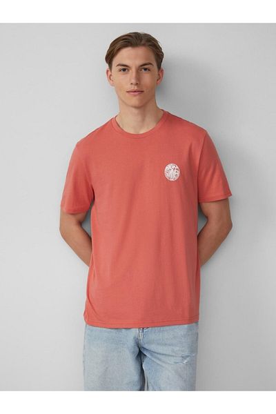QS by s.Oliver Men's Printed T-shirt, Crew Neck, Regular Fit