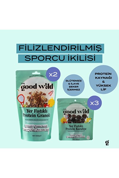 THE GOOD WİLD Filizlendirilmiş Sporcu İkilisi | Yer Fıstıklı Protein Kurabiye...