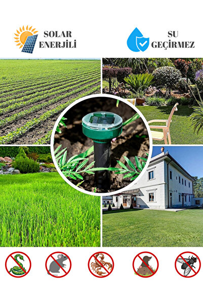 Folveit Solar Güneş Enerjili Köstebek-yılan-fare-yılan-akrep Kovucu Haşere Kaçıran 800m2 Etkili