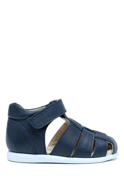 Kifidis S25V027 Kifidis-Kids First Step حذاء جلدي للأولاد 20-25 أزرق داكن