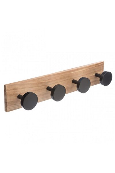5 five simply smart Suport de perete Patiere, lemn, 4 cuie, 40 x 8 cm