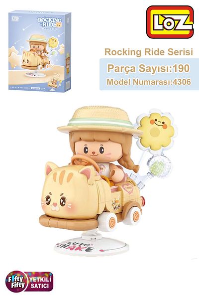 Vagonlife Loz Creative Series Swinging Brown Cat Model 190 Piece Toy Building Set Fflz-4306