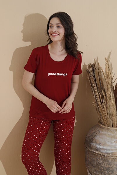 Lukitus Milan Fabric Short Sleeve Women's Pajamas Set