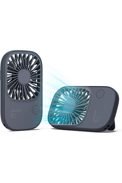 JISULIFE Handheld Fan Mini Fan, Small Fan Portable with Bracket, USB Rechargeable Lash Fan with 3 Sp