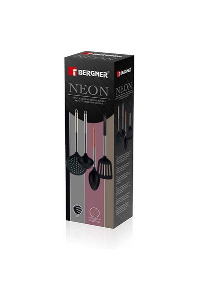 Bergner Set de tacâmuri neon, 4 piese
