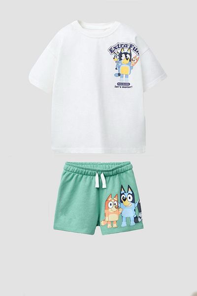 Monila Boys Cotton Printed Tshirt and Shorts Bottom Top Set