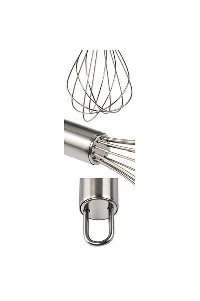 Excellent Houseware Set of 3 Excellent whisks, 22-26-31 cm, stainless steel