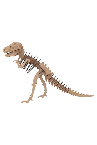 ALGWOOD 27 Pieces T-Rex Wooden Dinosaur Model - 3D Educational T-Rex Wooden Model Kit