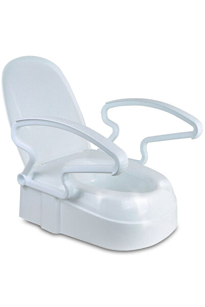 Linomag ® Suport WC 10 cm, Capac și Mânere, Inel Moale din PU, Ajustare Regla...