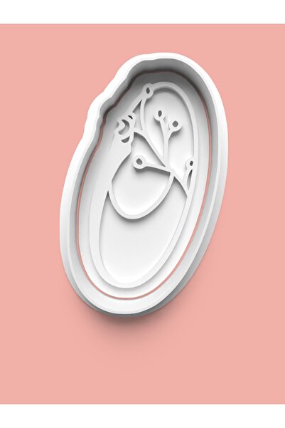 AKTASTORE قالب كوكيز على شكل حرف O مع زخارف على شكل زهرة وقالب عجينة السكر