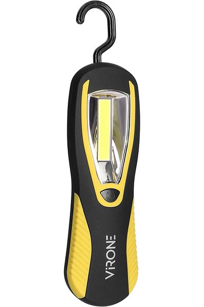 Virone Wl-7 Work Flashlight, Cob Led, 3w, 200 Lm, 3 X Aa, Yellow/black
