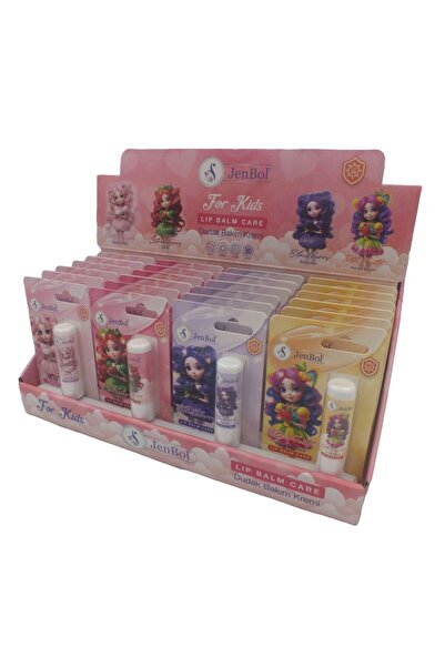 Jenbol Lip Balm Care For Kids 24'lü Stand