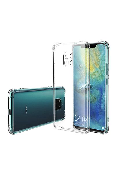SKYDDAR INNOVATION Cover for Huawei Mate 20 Pro, Shockproof Clear from Silicone Slim, Transparent, sticker set