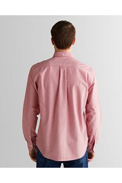 Gant Erkek Kırmızı Regular Fit Düğmeli Yaka Gömlek