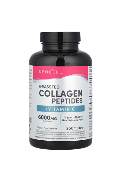 Neocell , Grassfed Collagen Peptides + Vitamin C, 250 Tablets