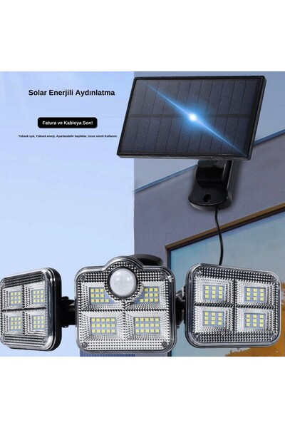 Tahtakale Dünyası Güneş solar enerjili 122 ledli bahçe balkon kapı önü sokak ...