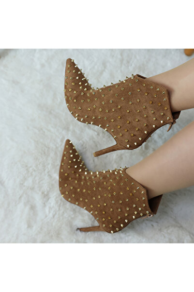 EVASAMLİSHOESBAG Taş Detaylı Süet Bot