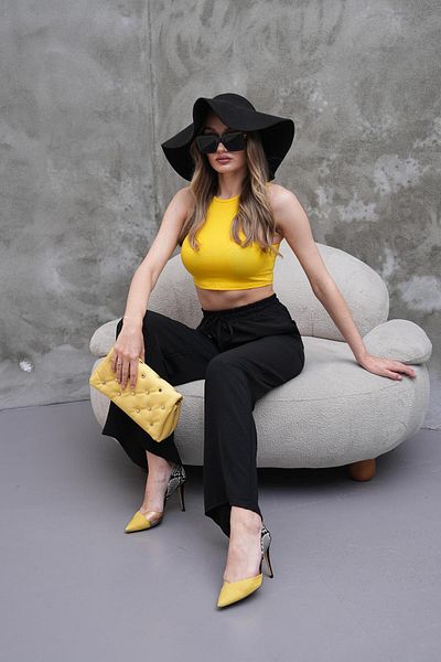 Elaxi Aerobin Fabric Loose Cut Casual Trousers