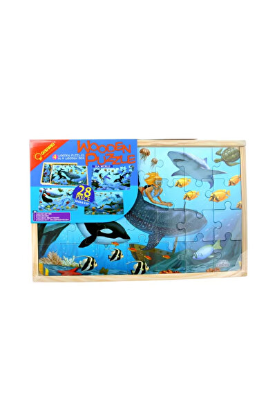 rexa ألغاز خشبية مكونة من 28 شريحة للأطفال والكبار وألغاز المركبات