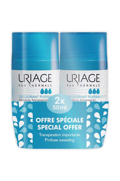 Uriage Puissance Roll-on Deodorant Package, 2x 50 ml