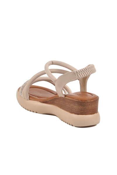 WALKWAY T-004 Z Beige Women's Stone Sandals